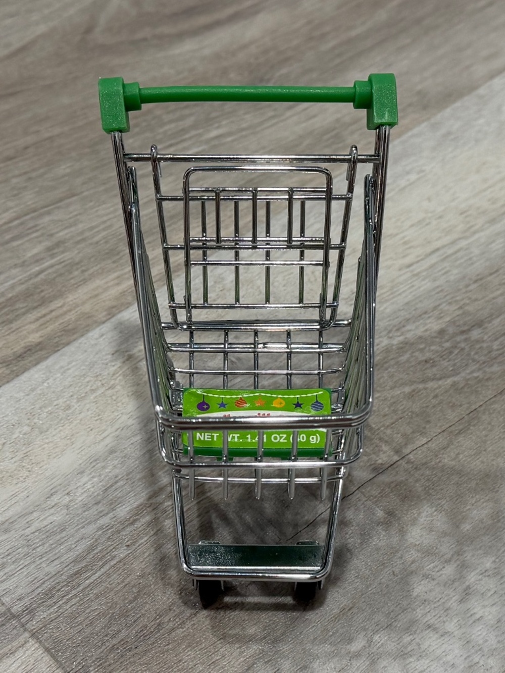 Mini Metal Shopping Cart Desk Organizer Storage Basket Cute Decor